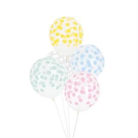 Multicolour Pastel dots  - party balloon